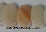 CTD21 Top drilled 20*30mm oval pink aventurine beads wholesale