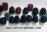 CTD2135 Top drilled 15*25mm - 18*25mm freeform agate beads