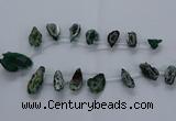 CTD2505 Top drilled 15*20mm - 25*35mm freeform druzy agate beads