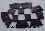 CTD2652 Top drilled 25*35mm - 30*40mm trapezoid sea sediment jasper beads