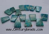 CTD2654 Top drilled 25*35mm - 30*40mm trapezoid sea sediment jasper beads