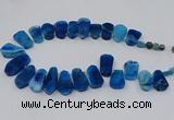 CTD2807 Top drilled 15*30mm - 20*40mm freeform agate gemstone beads