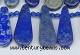 CTD3716 Top drilled 10*20mm - 15*45mm freeform lapis lazuli beads