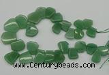 CTD398 Top drilled 15*18mm - 25*30mm freeform green aventurine beads