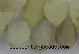 CTD931 Top drilled 13*18mm - 18*25mm freeform lemon quartz beads