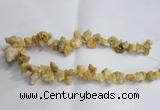 CTD974 Top drilled 10*15mm - 15*25mm nuggets plated druzy agate beads