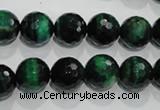 CTE1014 15.5 inches 10mm faceted round dyed green tiger eye beads