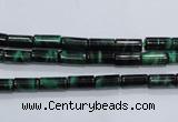 CTE1027 15.5 inches 4*8mm tube dyed green tiger eye beads wholesale