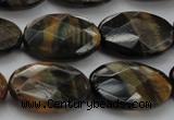 CTE1374 15.5 inches 22*30mm faceted oval yellow & blue tiger eye beads