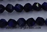 CTE1916 15.5 inches 6mm faceted nuggets blue tiger eye beads