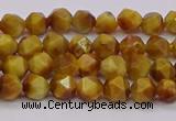 CTE1931 15.5 inches 6mm faceted nuggets golden tiger eye beads