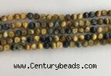 CTE2120 15.5 inches 6mm round golden & blue tiger eye beads