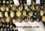 CTE2164 15.5 inches 18mm round yellow tiger eye gemstone beads