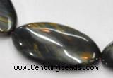 CTE41 15.5 inches 20*40mm oval blue tiger eye beads wholesale