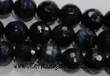 CTE934 15.5 inches 12mm faceted round dyed blue tiger eye beads