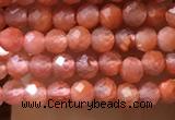 CTG1005 15.5 inches 2mm faceted round tiny south red agate beads