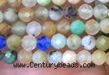 CTG1081 15.5 inches 2mm faceted round tiny chrysocolla beads