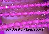 CTG1094 15.5 inches 2mm faceted round tiny quartz glass beads