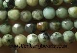 CTG1178 15.5 inches 3mm faceted round tiny African turquoise beads