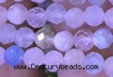 CTG1206 15.5 inches 4mm faceted round tiny morganite beads