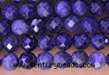 CTG1334 15.5 inches 3mm faceted round sapphire beads wholesale