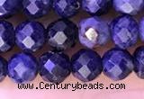 CTG1335 15.5 inches 4mm faceted round sapphire beads wholesale