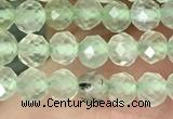 CTG1348 15.5 inches 4mm faceted round prehnite beads wholesale