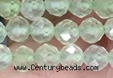 CTG1349 15.5 inches 5mm faceted round prehnite beads wholesale