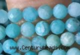 CTG1392 15.5 inches 3mm faceted round tiny amazonite beads