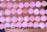 CTG1430 15.5 inches 2mm faceted round pink opal beads