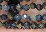 CTG2211 15 inches 2mm,3mm faceted round blue tiger eye beads