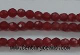 CTG404 15.5 inches 2mm faceted round tiny dyed candy jade beads