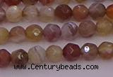 CTG514 15.5 inches 4mm faceted round tiny botswana agate beads