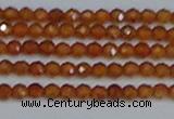 CTG616 15.5 inches 3mm faceted round orange garnet beads