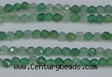 CTG628 15.5 inches 3mm faceted round green strawberry quartz beads