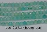 CTG647 15.5 inches 2mm faceted round Peru amazonite beads