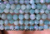 CTG764 15.5 inches 2mm faceted round tiny amazonite gemstone beads