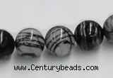 CTJ03 16 inches 14mm round black water jasper beads wholesale