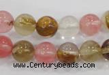 CTS04 15.5 inches 10mm round tigerskin glass beads wholesale