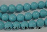 CTU1214 15.5 inches 12mm round synthetic turquoise beads