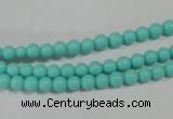 CTU1380 15.5 inches 4mm round synthetic turquoise beads