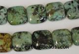 CTU2479 15.5 inches 14*14mm square African turquoise beads wholesale