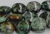 CTU416 15.5 inches 16mm flat round African turquoise beads wholesale