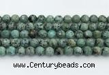 CTU519 15.5 inches 8mm faceted round African turquoise beads wholesale