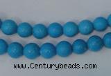 CTU823 15.5 inches 8mm round dyed turquoise beads wholesale