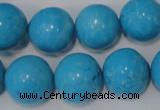 CTU855 15.5 inches 14mm round dyed turquoise beads wholesale