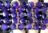 CTW654 15 inches 10mm faceted & twisted S-shaped amethyst beads