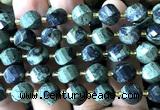 CTW679 15 inches 10mm faceted & twisted S-shaped kambaba jasper beads