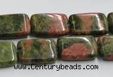 CUG53 16 inches 13*18mm rectangle natural unakite gemstone beads