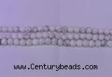 CWB221 15.5 inches 6mm round matte white howlite beads